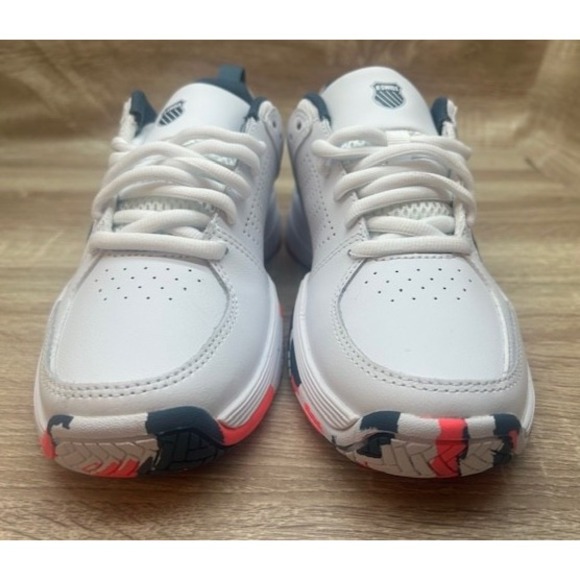 K-Swiss Kids Court Express 2 Tennis Shoes White/Stargazer/Neon - Big Kid Size 6 - Picture 3 of 13